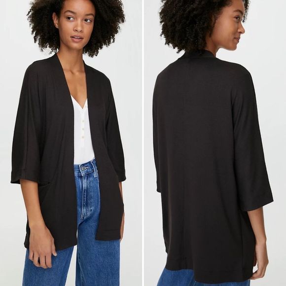 Aritzia Wilfred Free Zlata Sweater Cardigan Gray - Picture 2 of 14